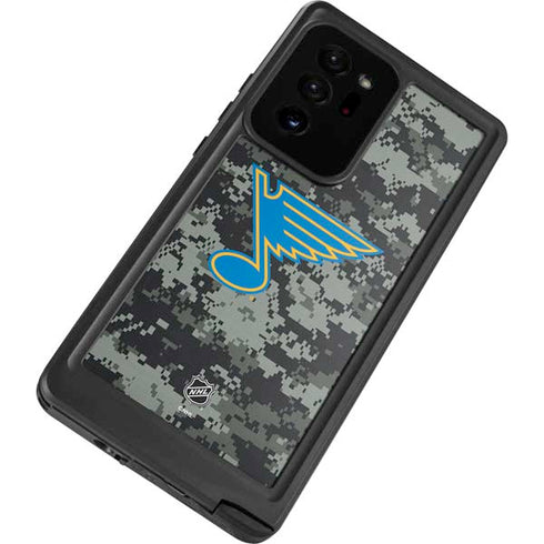 NHL St. Louis Blues Camo Galaxy Note20 Ultra 5G Waterproof Case